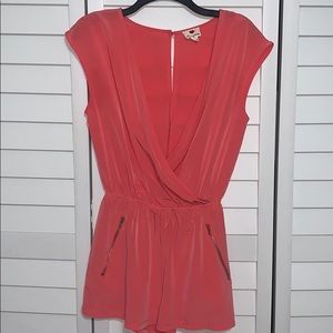 Pink dressy romper shorts